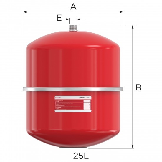 Raztezna posoda Flamco Flexcon Premium 25 l 1,5 bar